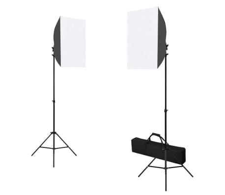 vidaXL Fotostudio-Set mit Softboxen, Hintergrundsystem und Reflektor