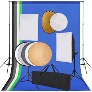 Foto studio set se softboxy, fotopozadím a odraznou deskou