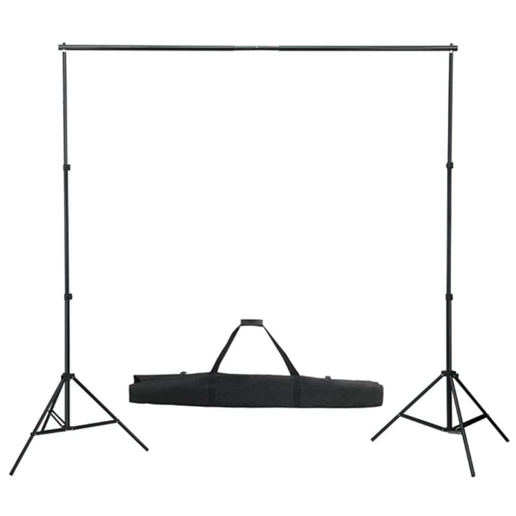 vidaXL Fotografické vybavenie s lampami, pozadím a reflektorom