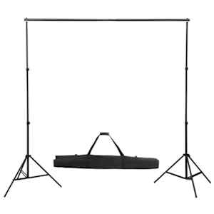 vidaXL Kit de studio photo avec lampes toile de fond et r&eacute;flecteur
