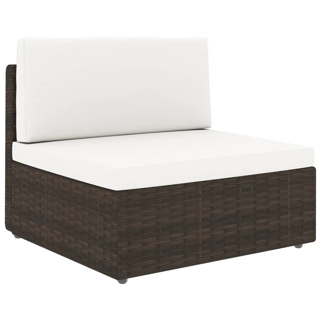 

vidaXL 11-delige Loungeset met kussens poly rattan bruin