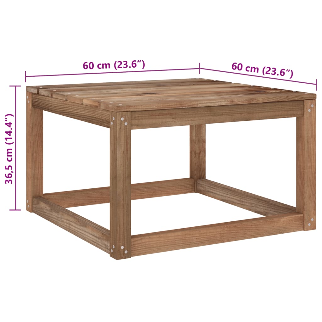 Drewniany zestaw ogrodowy - Sofa, stół, poduszki