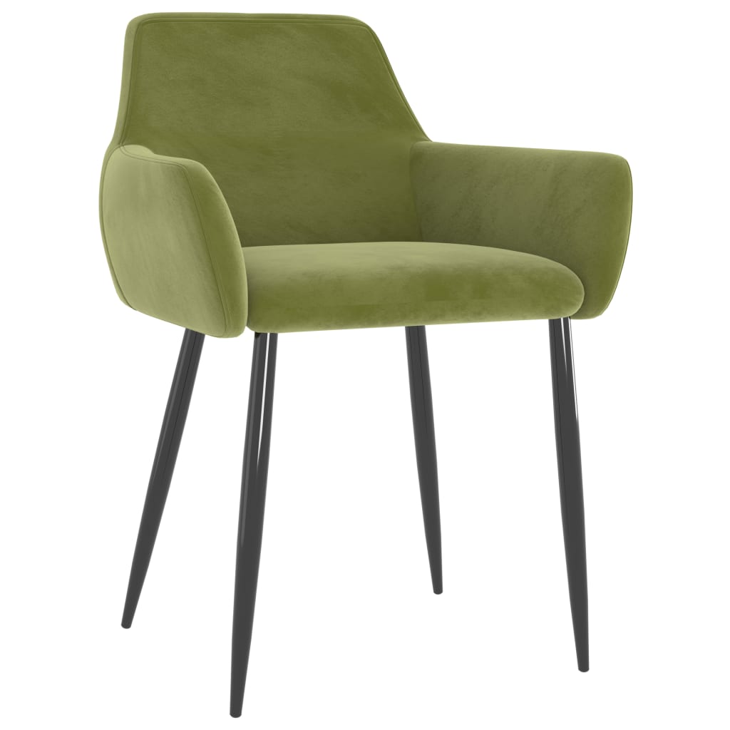 

vidaXL Eetkamerstoelen 4 st fluweel lichtgroen