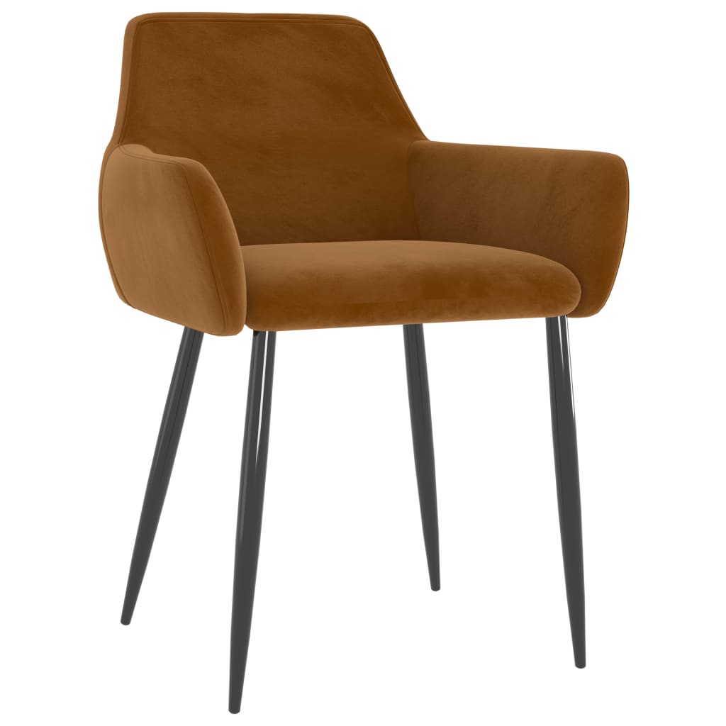 

vidaXL Eetkamerstoelen 4 st fluweel bruin