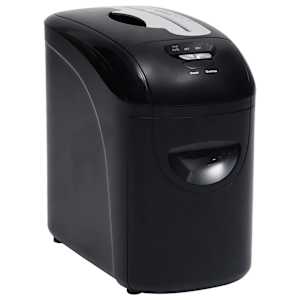 Uničevalnik papirja za 10 listov mikro rez črn