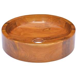 Umyvadlo masivní teak Φ40 x 10 cm - obrázek 1