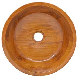 Umývadlo masivní teak Φ40 x 10 cm - obrázek 4
