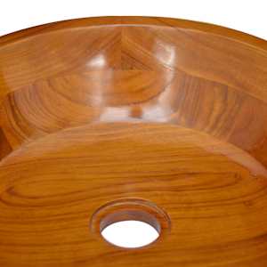 Umývadlo masivní teak Φ40 x 10 cm - obrázek 5