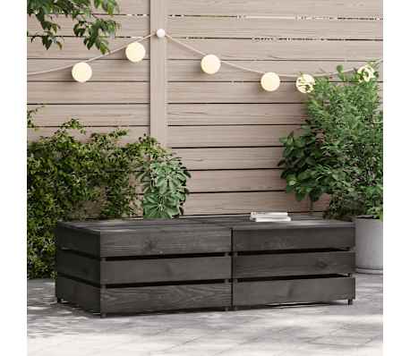 vidaXL 2 db impregnált fenyőfa kerti raklapasztal