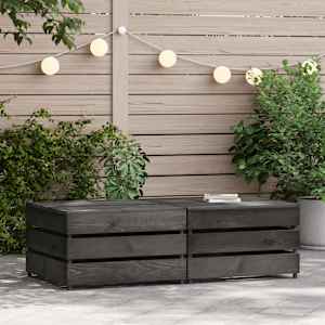 vidaXL 2 db impregnált fenyőfa kerti raklapasztal