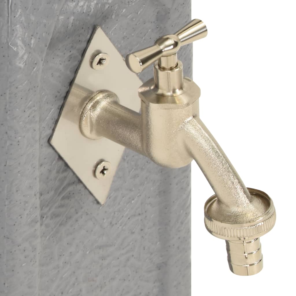 Cisterna Da Giardino E Rubinetto Grigio Chiaro Effetto Pietra VidaXL 15 width=274