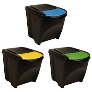 vidaXL virnastatavad pr&uuml;gikastid, 3 tk, antratsiithall, 75 l