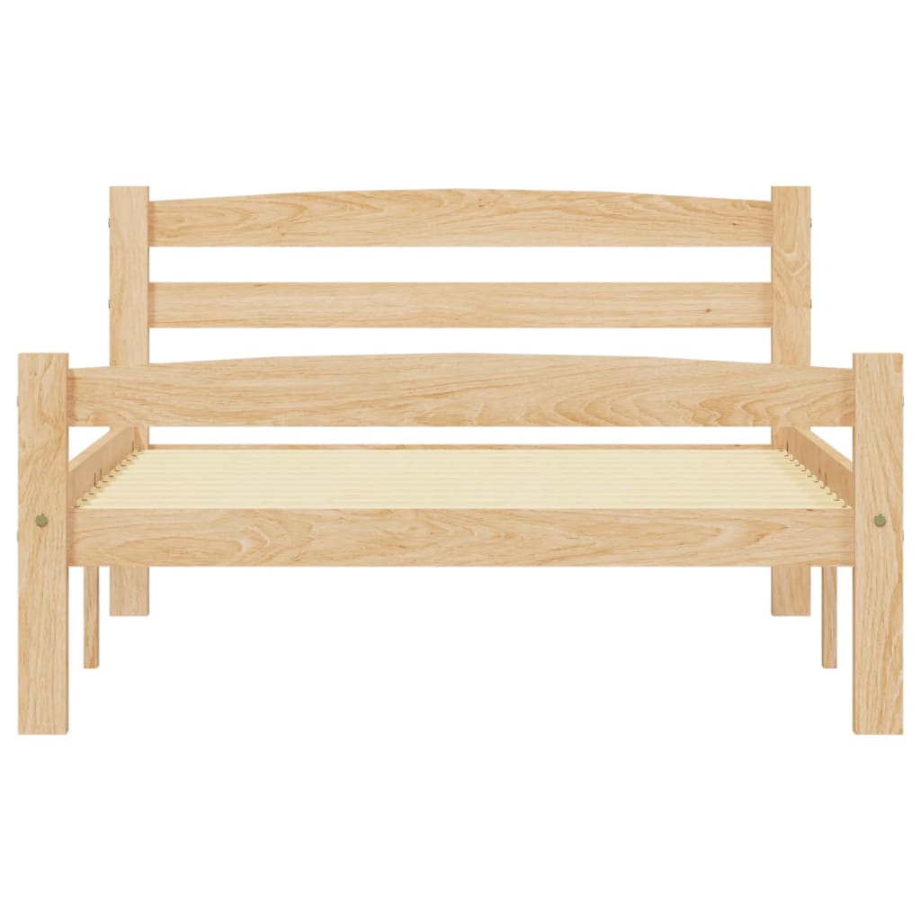 vidaXL Bedframe massief grenenhout 90x200 cm bruin, foto 4