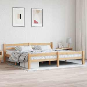 Posteljni okvir iz trdne borovine 200x200 cm