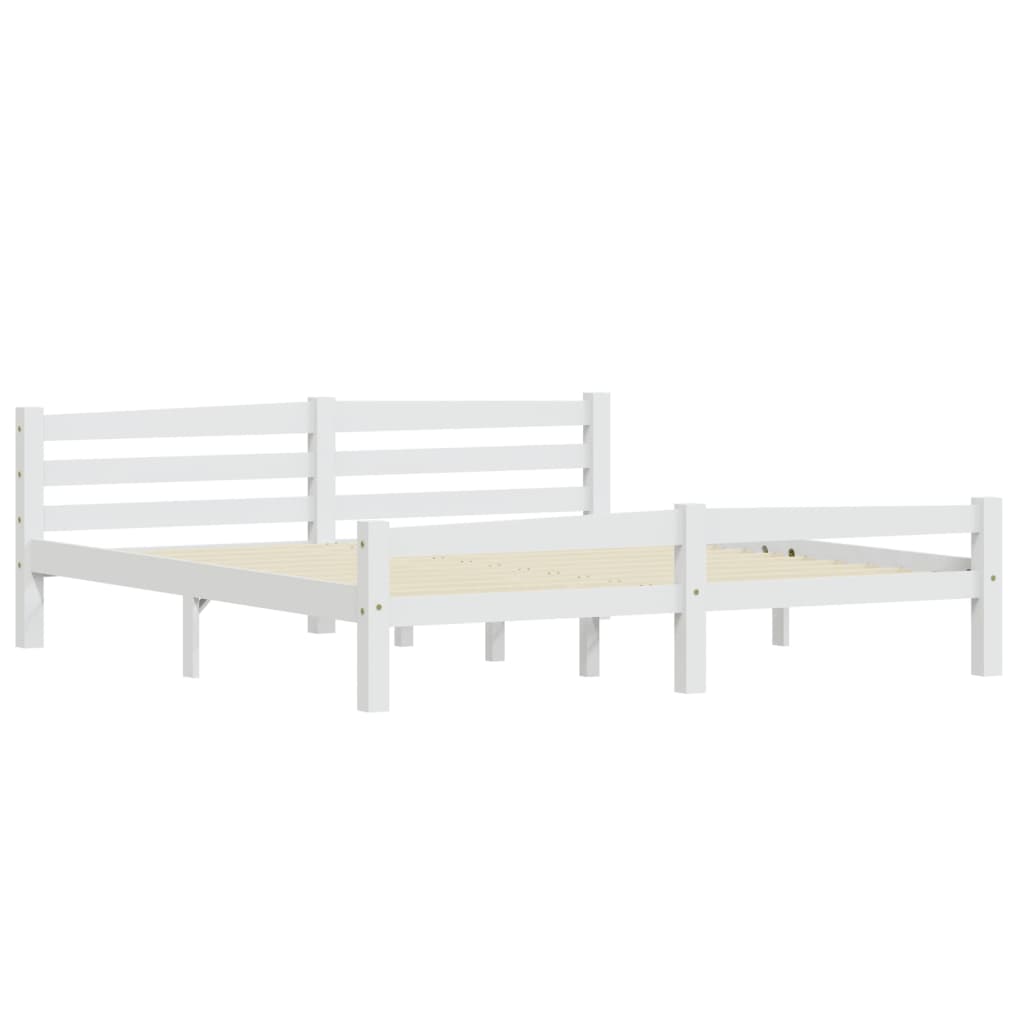 

vidaXL Bedframe massief grenenhout wit 180x200 cm