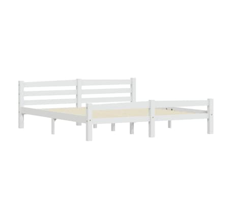 vidaXL Sengeramme hvit heltre furu 180x200 cm