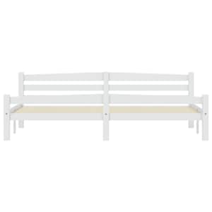 Rám postele bez matrace Bílý masiv borovice 200x200 cm - obrázek 4