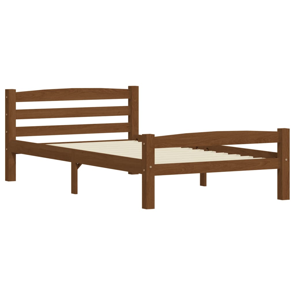 

vidaXL Bedframe massief grenenhout honingbruin 100x200 cm
