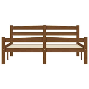 Rám postele bez matrace Honey Brown Masivní borovicové dřevo - obrázek 4