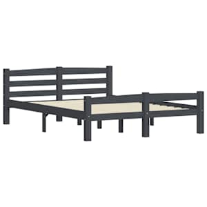 Rám postele bez matrace Tmavě šedý masiv borovice 120x200 cm - obrázek 3