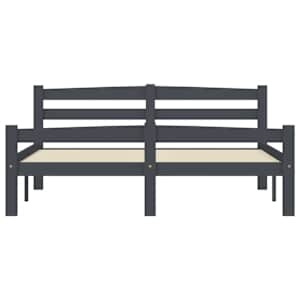 Rám postele bez matrace Tmavě šedý masiv borovice 120x200 cm - obrázek 4