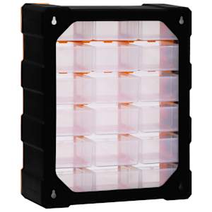 Organizér s 18 středně velkými zásuvkami 38 x 16 x 47 cm - obrázek 7