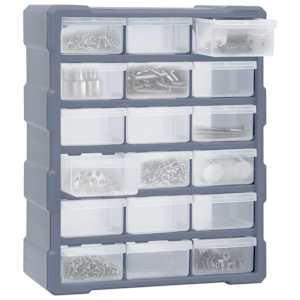 Organizér s 18 středně velkými zásuvkami 38 x 16 x 47 cm - obrázek 2