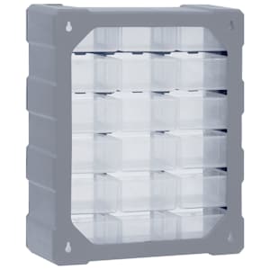 Organizér s 18 středně velkými zásuvkami 38 x 16 x 47 cm - obrázek 7