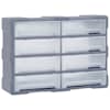 vidaXL mitme sahtliga organiseerija 8 suure sahtliga 52x16x37 cm