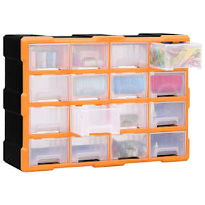 Organizér se 16 středními zásuvkami 52 x 16 x 37 cm - obrázek 2