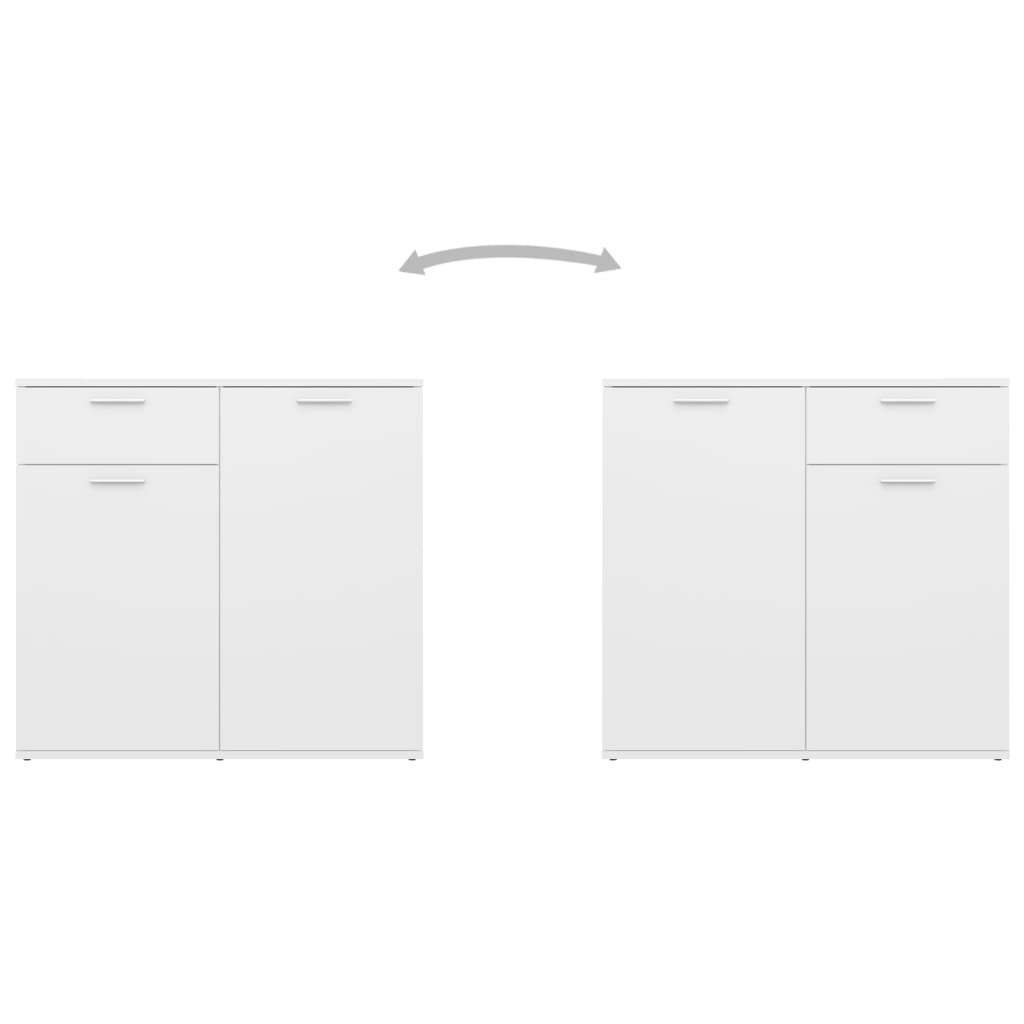 fehér forgácslap tálalószekrény 80 x 36 x 75 cm