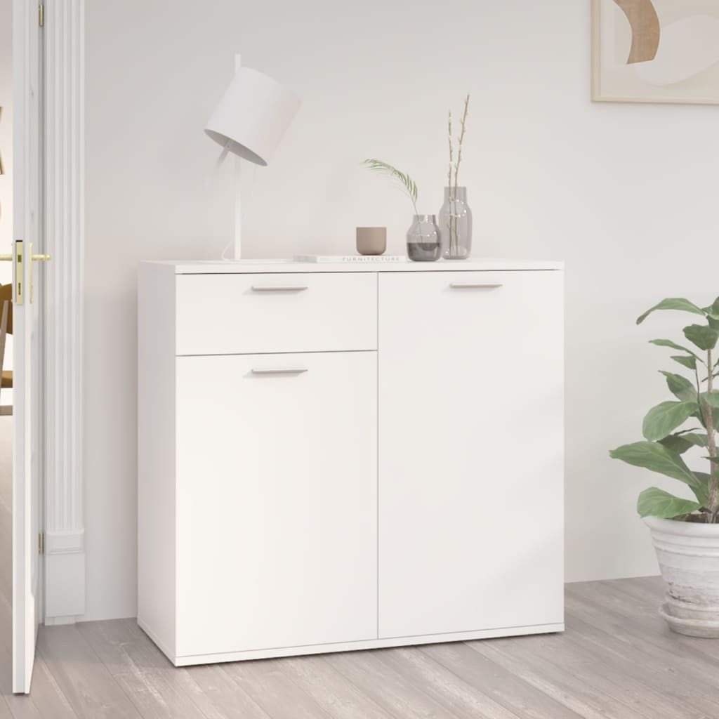 vidaXL Szafka, bia�a, 80x36x75 cm, materia� drewnopochodny