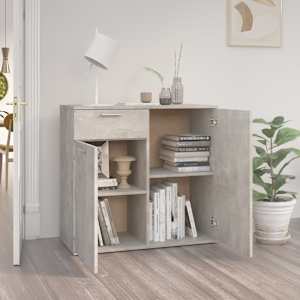 Příborník betonově šedý 80 x 36 x 75 cm kompozitní dřevo - obrázek 3