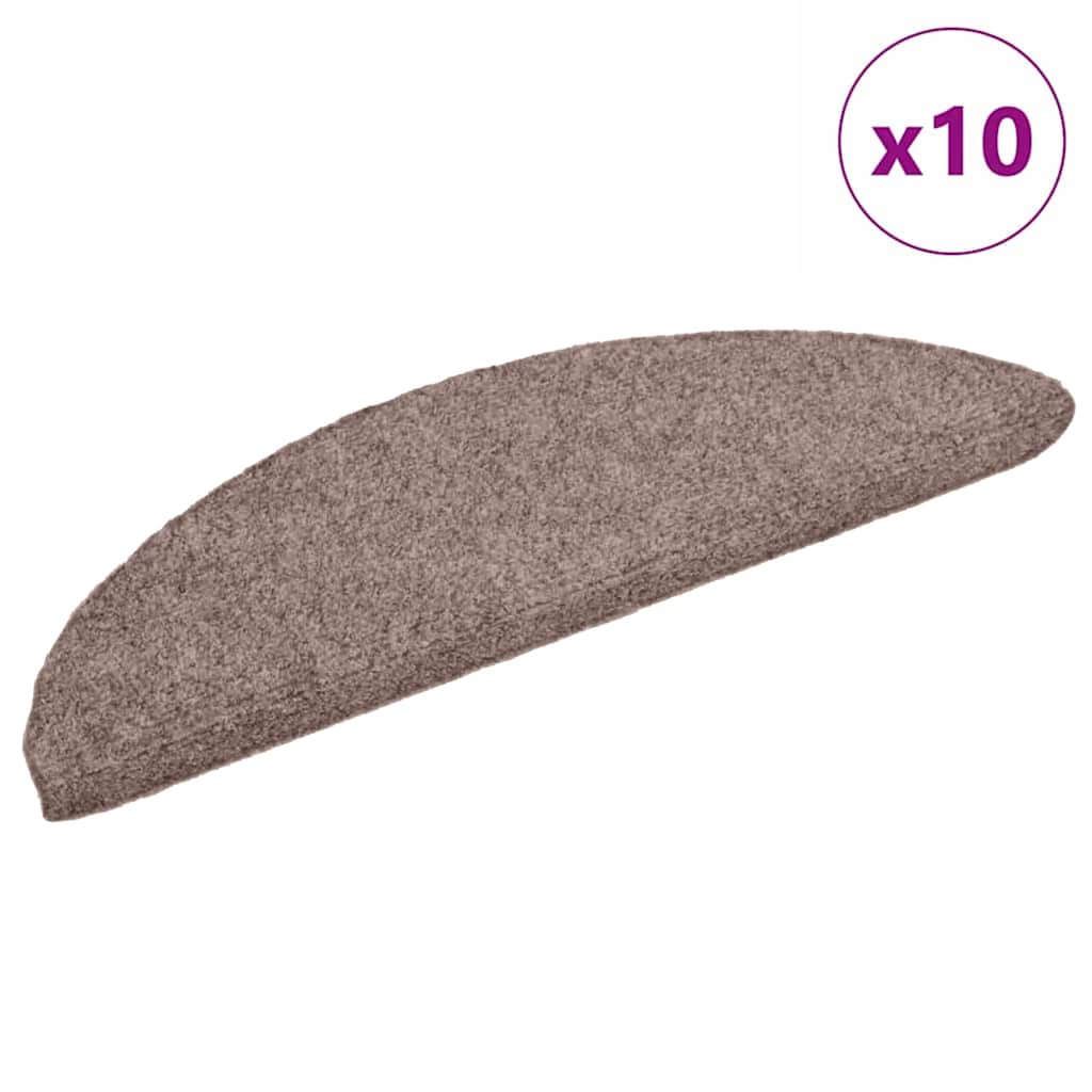 Thumbnail - vidaXL Stufenmatten Selbstklebend 10 Stk. 56x17x3 cm Hellbraun Halbrund