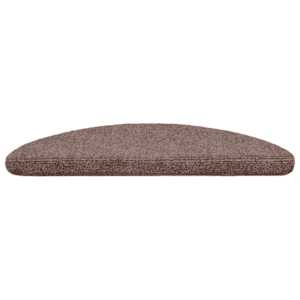 Schodové rohože samolepicí 10 ks 56x17x3 cm světle hnědé půlkulaté - obrázek 4