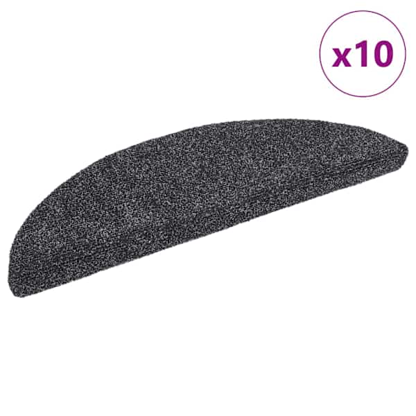 vidaXL isekleepuvad trepimatid 10 tk 56 x 17 x 3 cm tumehall poolringikujulised
