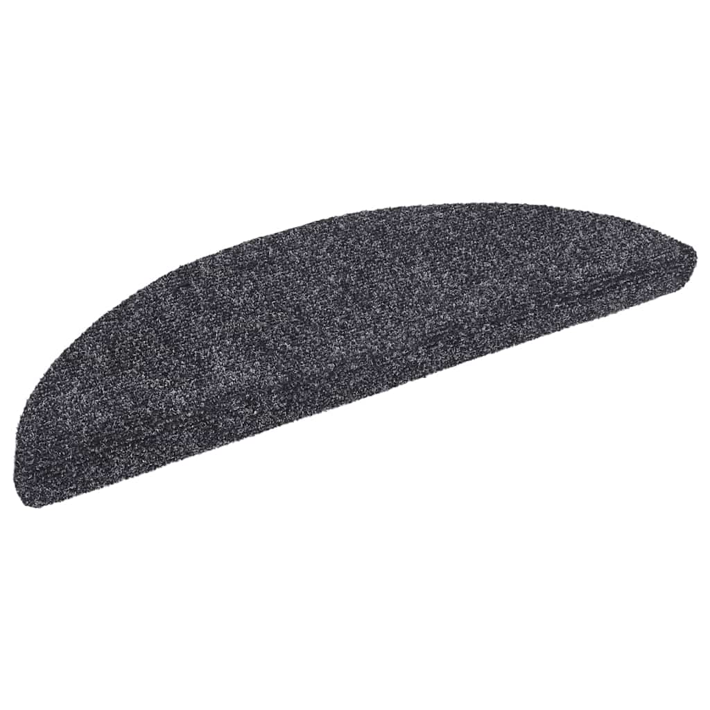 vidaXL Trapmatten zelfklevend 10 st 56x17x3 cm naaldvilt donkergrijs afbeelding