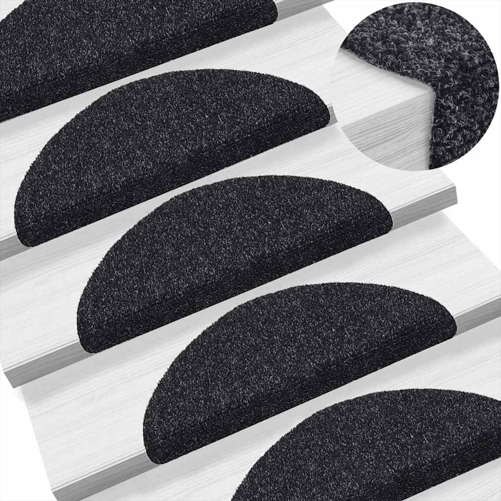 Tapis Autoadhésifs De Marches 5 Pcs Noir 56x17x3 Cm Aiguilleté VidaXL 17 width=274
