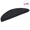 vidaXL isekleepuvad trepimatid 10 tk 56 x 17 x 3 cm mustad poolringikujulised