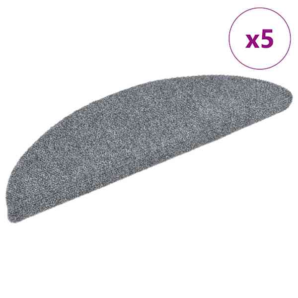 vidaXL isekleepuvad trepimatid 5 tk 56 x 17 x 3 cm helehall poolringikujulised