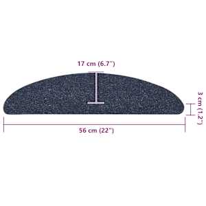 Schodové rohože samolepicí 10 ks 56 x 17 x 3 cm modré půlkulaté - obrázek 8