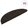 vidaXL isekleepuvad trepimatid 5 tk 56 x 17 x 3 cm tumepruunid poolringikujulised