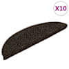 vidaXL isekleepuvad trepimatid 10 tk 56 x 17 x 3 cm tumepruunid poolringikujulised