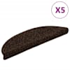 vidaXL isekleepuvad trepimatid 5 tk 56 x 17 x 3 cm pruunid poolringikujulised