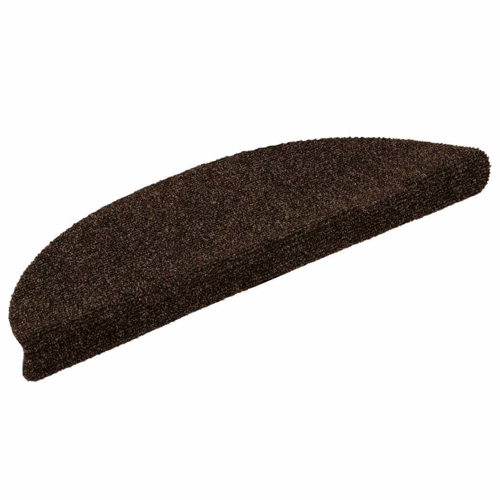 vidaXL Covorașe scări autoadezive 5 buc. ,maro, 56x17x3 cm stil punch