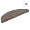 vidaXL isekleepuvad trepimatid 5 tk 56 x 17 x 3 cm beežid poolringikujulised