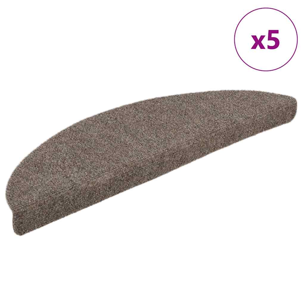 vidaXL Samolepící nášlapy na schody 5 ks krémové 56x17x3 cm vpichované