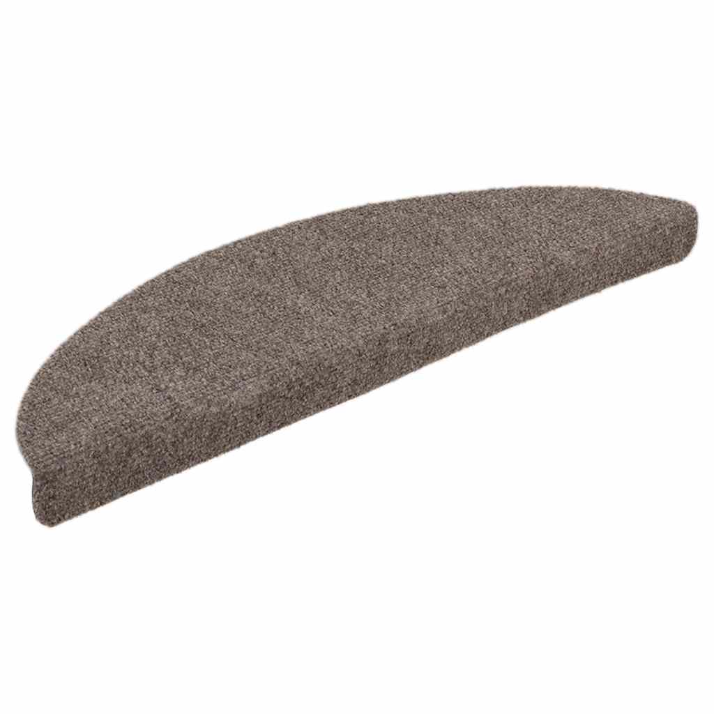 vidaXL Trapmatten zelfklevend 10 st 56x17x3 cm naaldvilt beige afbeelding