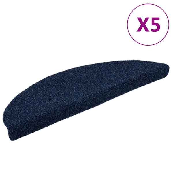 vidaXL isekleepuvad trepimatid 5 tk 56 x 17 x 3 cm tumesinised poolringikujulised