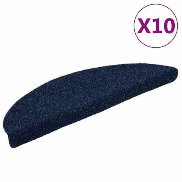 vidaXL isekleepuvad trepimatid 10 tk 56 x 17 x 3 cm tumesinised poolringikujulised